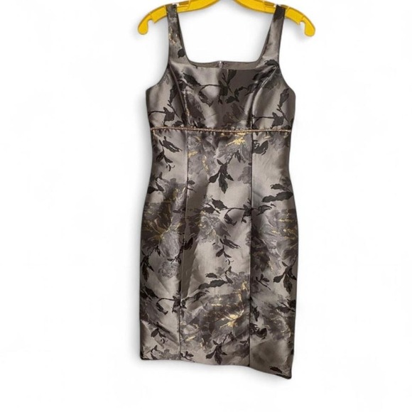 Tahari Gray Two Piece Set Sleeveless Dress & Jacket Size 2 - Picture 3 of 7